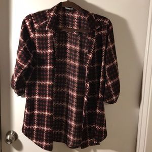 Shirt plaid red and black